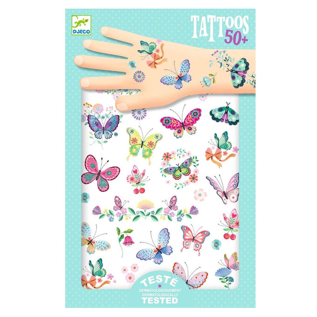 Djeco Dream Butterflies Temporary Tattoos Set - Radar Toys