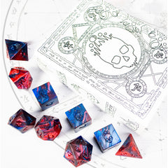 Elder Dice Mark Of The Necronomicon Raw Blood And Magic 9 Polyhedral Dice Set - Radar Toys