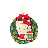 Enesco Jim Shore Hello Kitty And Friends Hello Kitty Wreath Christmas Ornament - Radar Toys