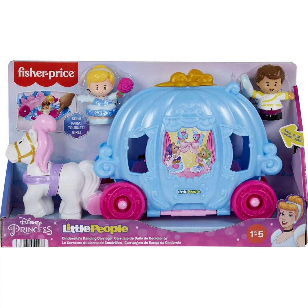 Fisher Price Disney Princess Little People Cinderella's Dancing Carriage Playset - Radar Toys