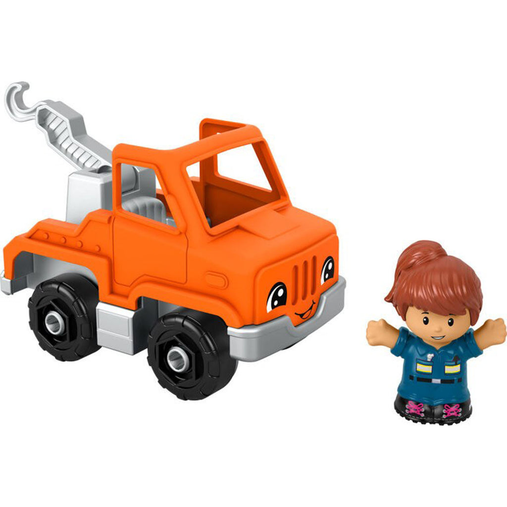 Fisher Price Little People Orange Tow Truck With Figure Set