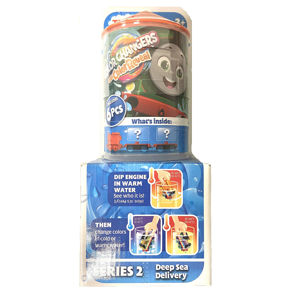 Fisher Price Thomas And Friends Color Changers Percy Metal Engine With Cargo Cars