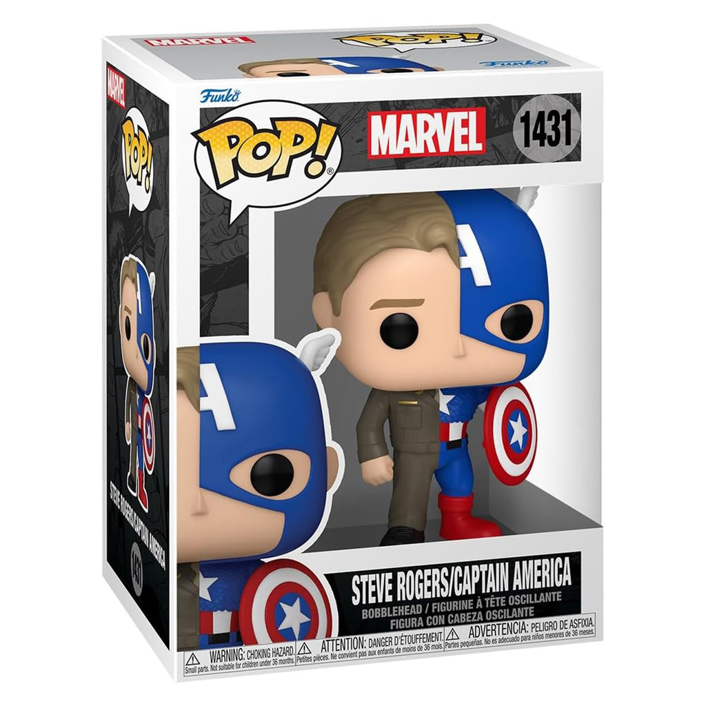 Funko Marvel POP Split Steve Rogers And Captain America Vinyl Figure