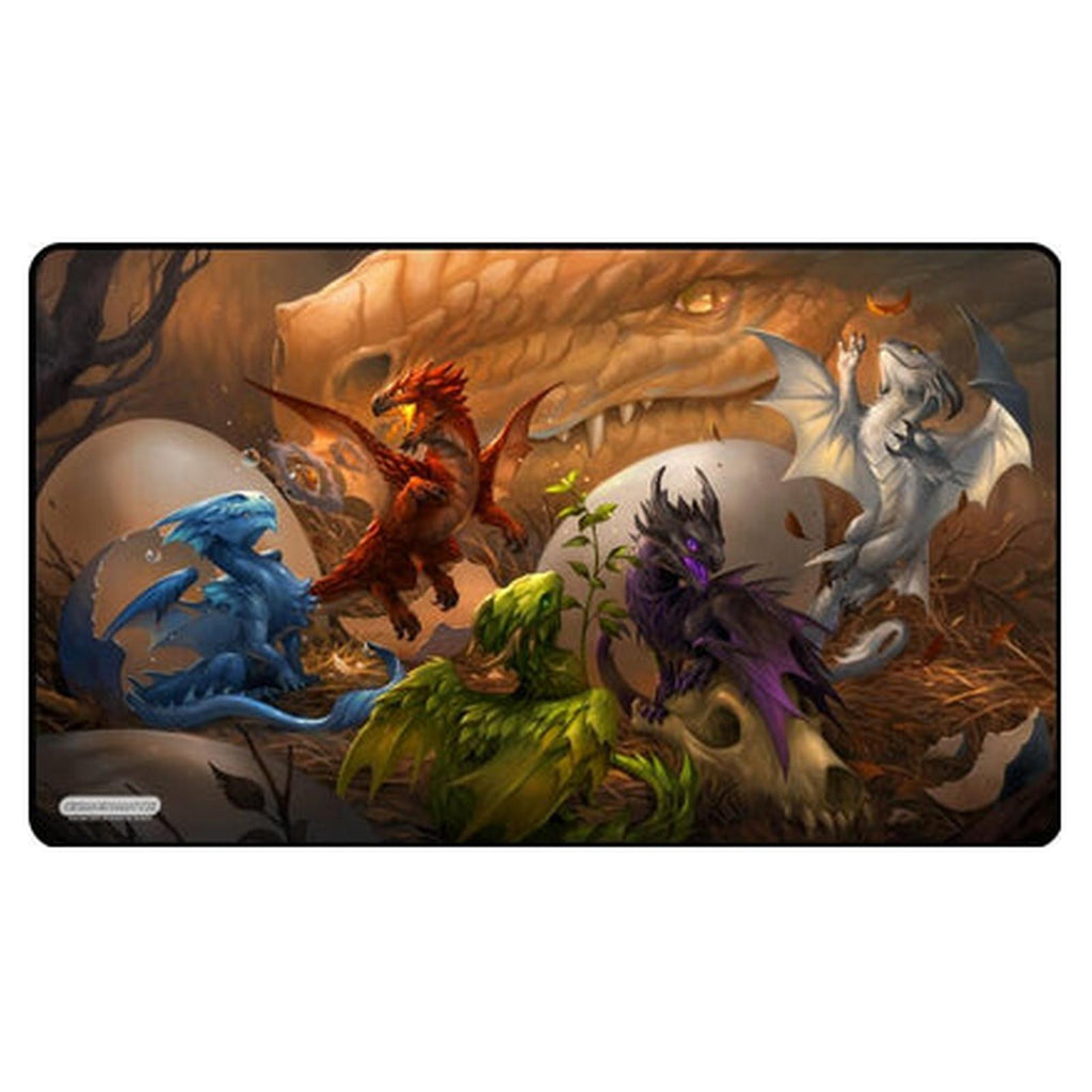 GameHead Baby Dragons 14 x 24 Black Stitched Playmat