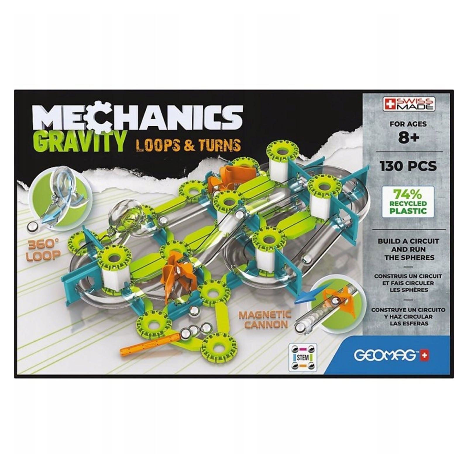 Toy Loop Construction Geomag Mechanics Gravity Loops And Turns 130 Piece Building Set | Radar ...