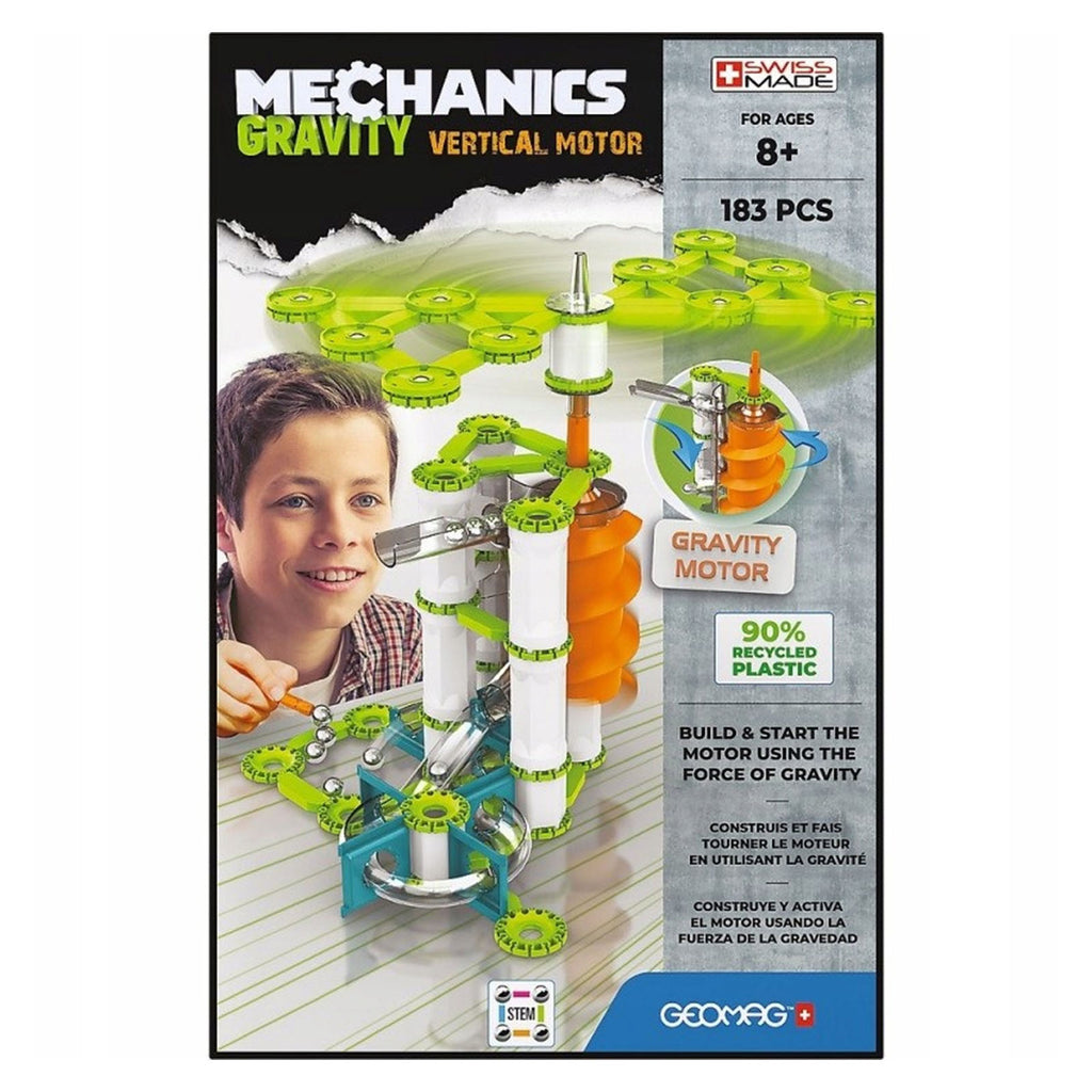 Geomag Mechanics Gravity Verticle Motors 183 Piece Building Set - Radar Toys