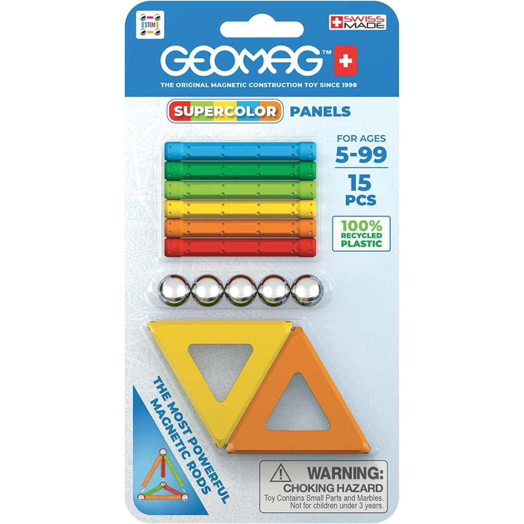 Geomag Supercolor Panels 15 Piece Magnetic Building Set