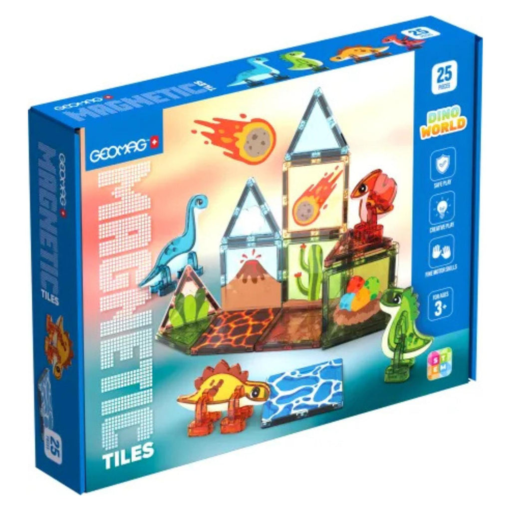 Geomag Dino World Magnetic Tiles 25 Piece Building Set