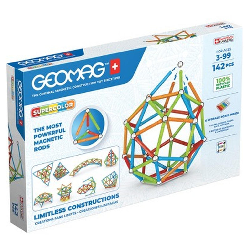 Geomag Supercolor Magnetic Rods 142 Piece Building Set