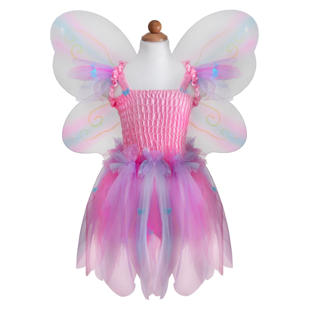Great Pretenders Butterfly Dress And Wings With Wand Pink Size 5-6