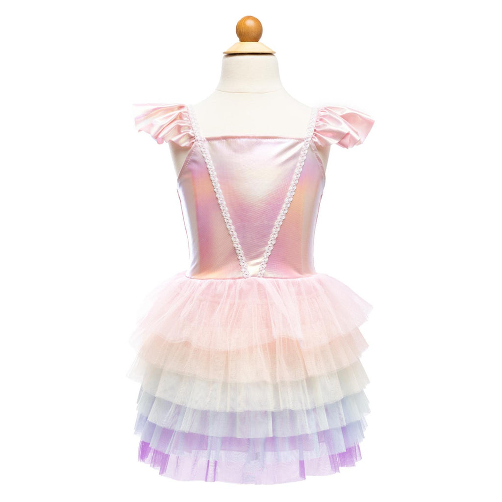 Great Pretenders Rainbow Ruffle Tutu Pink And Rainbow Dress Size 5-6