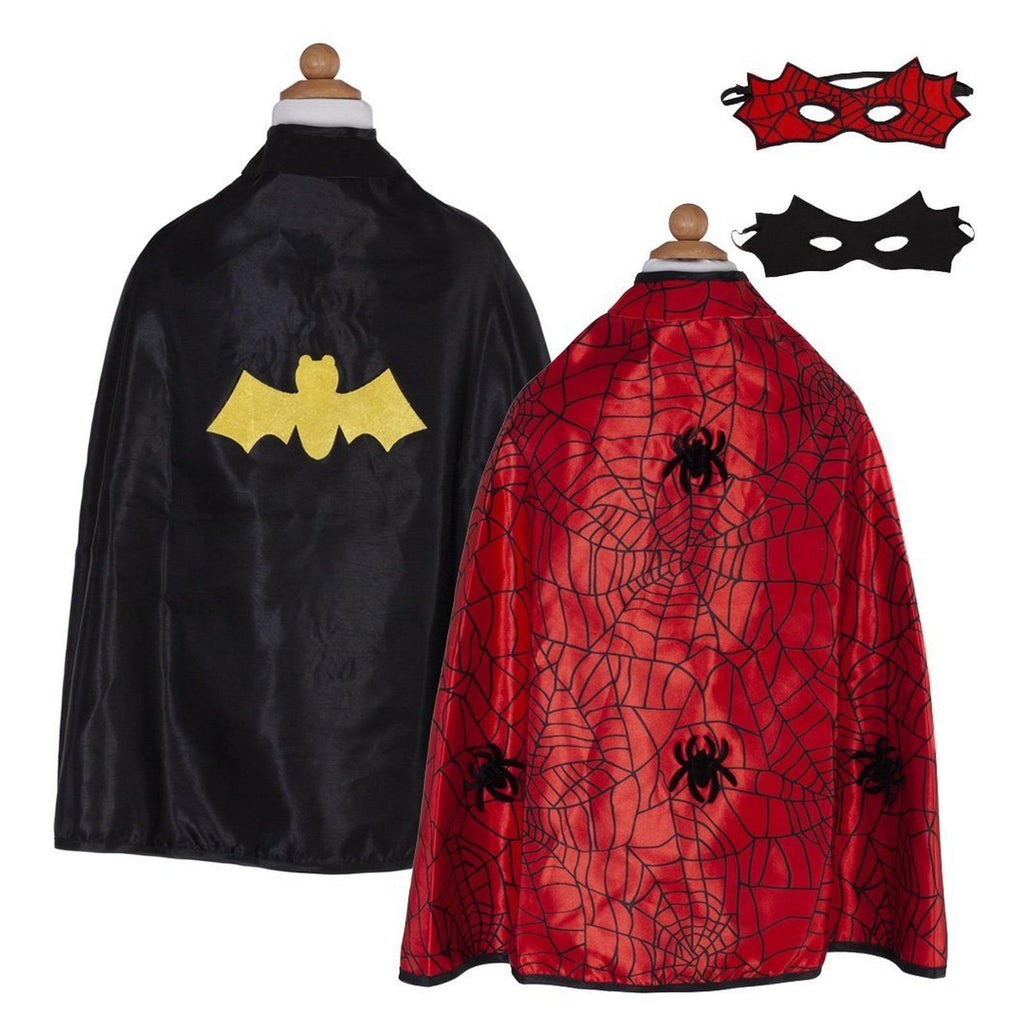 Great Pretenders Reversible Spider Bat Cape And Mask Size 3-4 - Radar Toys