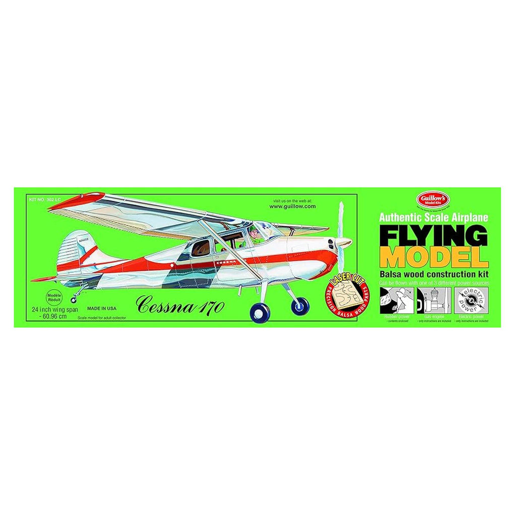 Guillow's Cessna 170 Laser Cut 18th Scale Balsa Model Kit – Radar Toys