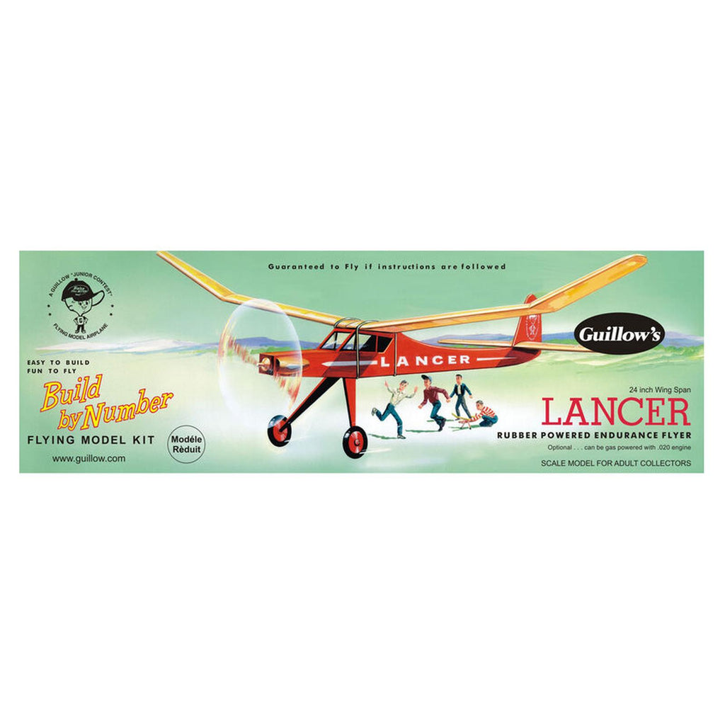 Model Balsa Sanders Guillow's Lancer 24 Inch Wingspan Balsa Model Kit – Radar Toys