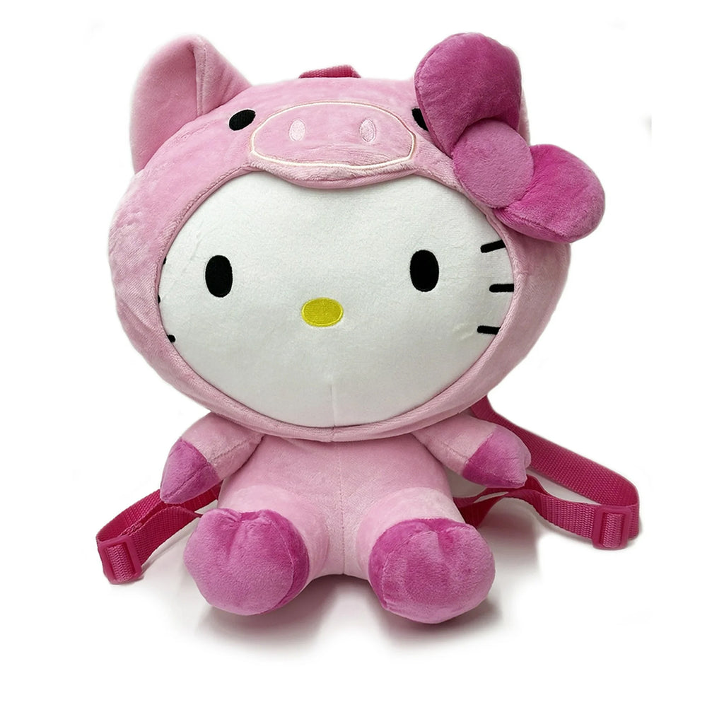 Hello Kitty Piggy Costume 14 Inch Plush Backpack
