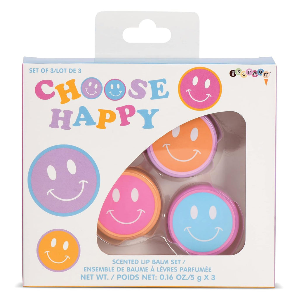 Iscream Choose Happy Lip Balm Trio Set