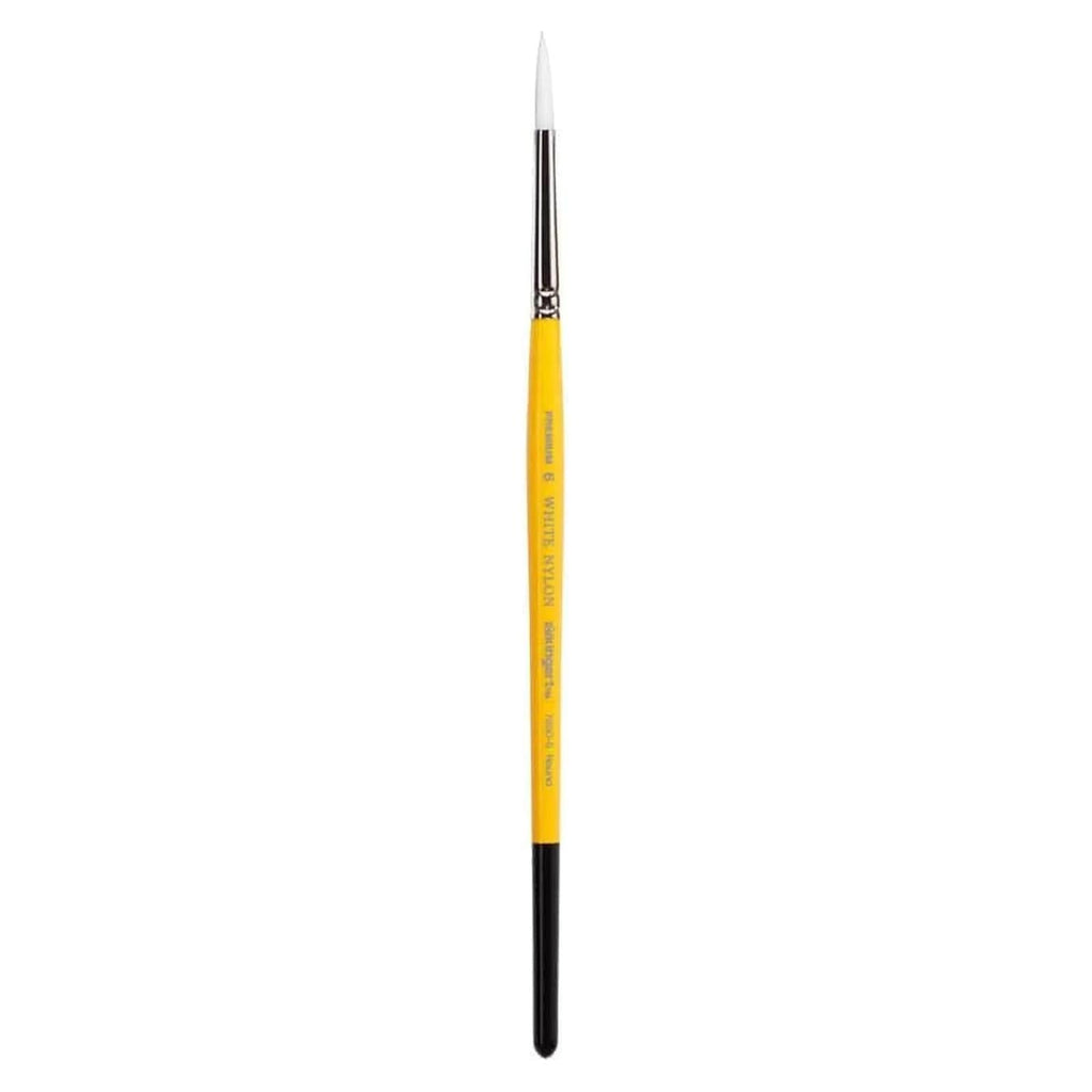 Kingart Gold Grip White Nylon Round Size Six Brush