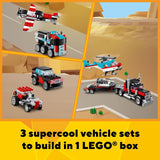 LEGO® Creator Flatbed Truck With Helicopter Building Set 31146 - Radar Toys