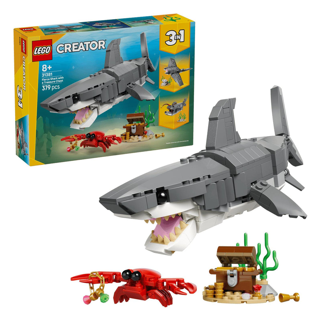 LEGO® Creator Fierce Shark With A Treasure Chest Building Set 31381 - Radar Toys