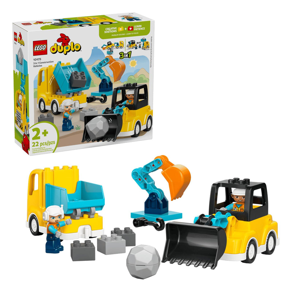 LEGO® DUPLO® 3 In 1 Construction Vehicles Building Set 10475 - Radar Toys