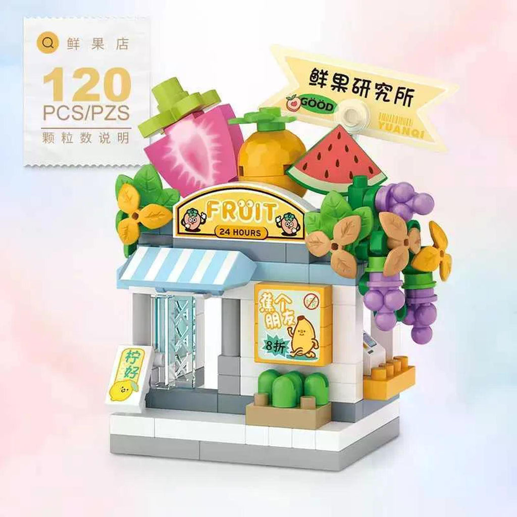 LOZ Micro Block Mini City Shop Fruit Shop 120 Piece Building Set - Radar Toys