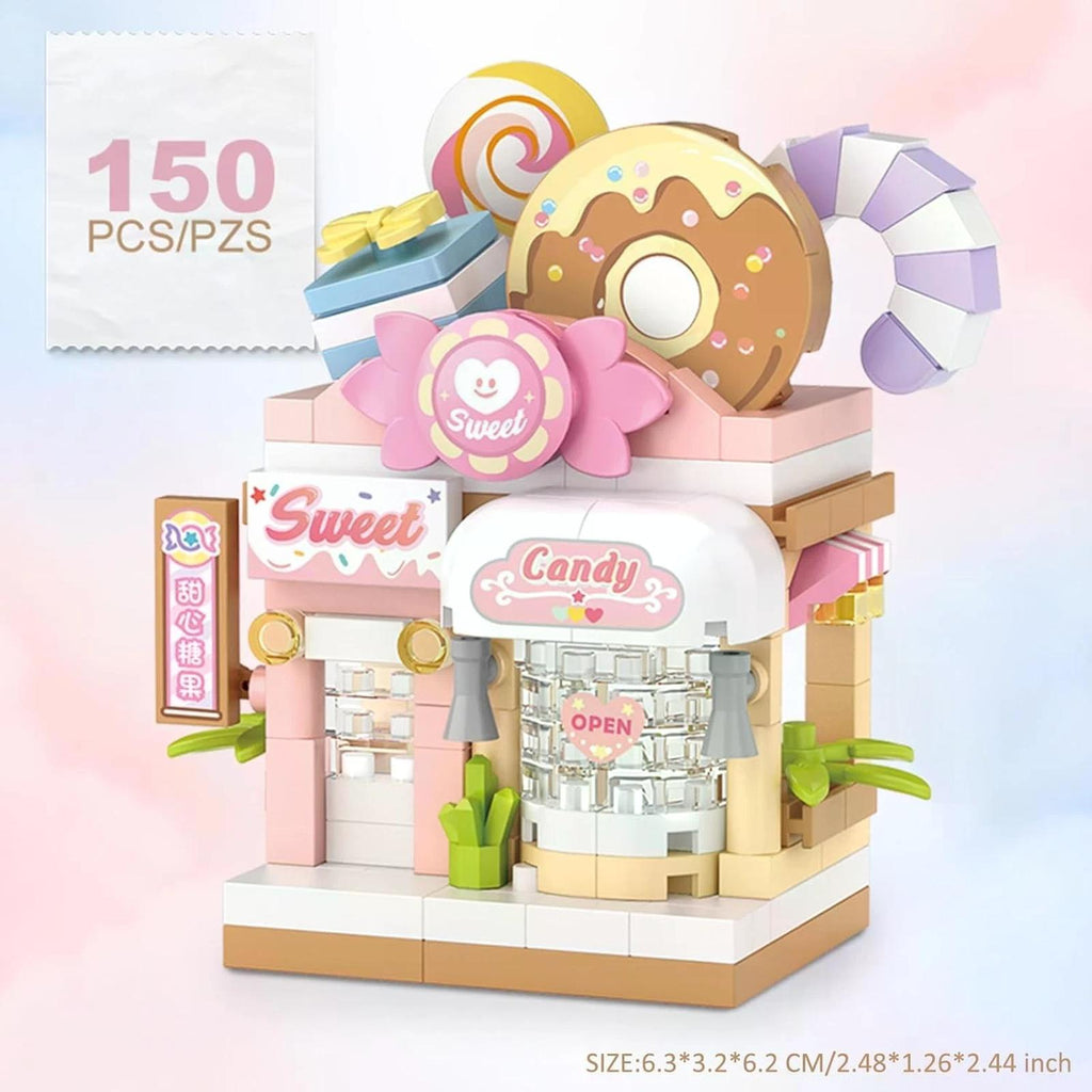 LOZ Micro Block Mini City Shop Sweet Shop 150 Piece Building Set - Radar Toys