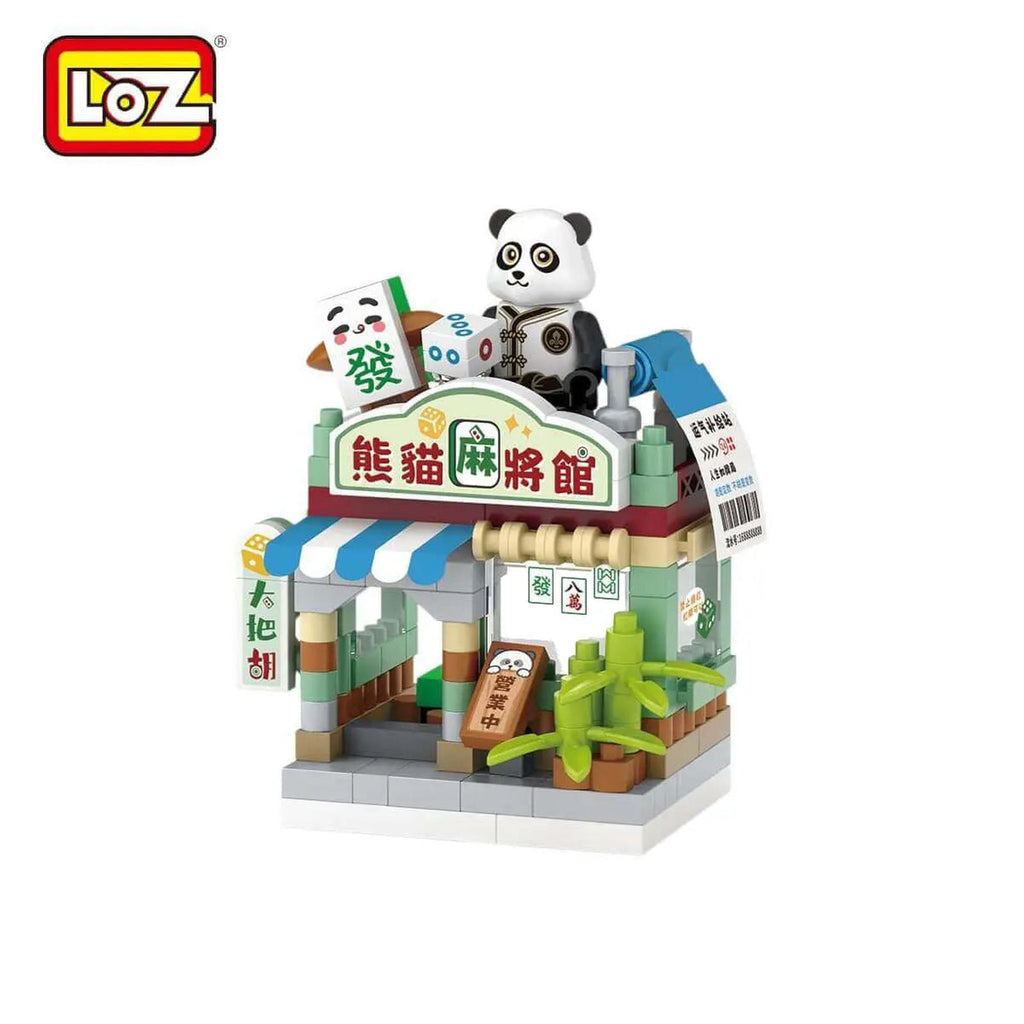 LOZ Micro Block Panda Mahjong Hall Commercial Street 190 Piece Building Set - Radar Toys