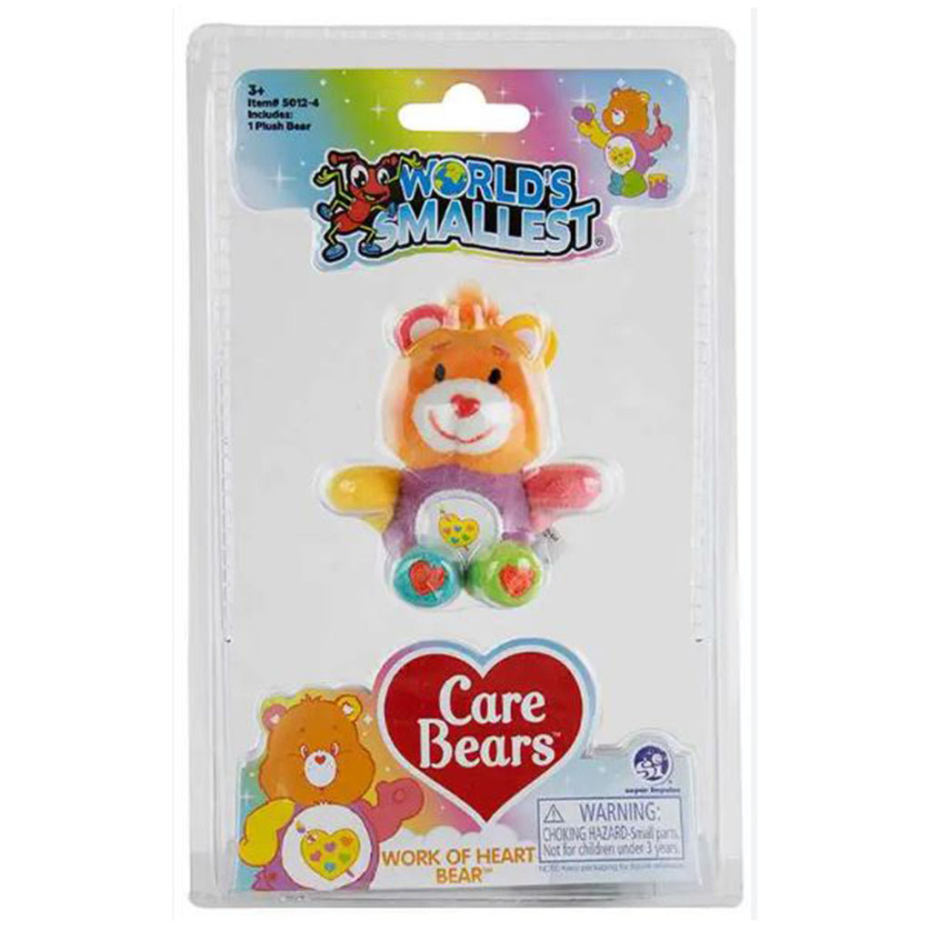 Super Impulse World's Smallest Care Bears Work Of Heart Bear 2.75 Inch Plush Figure