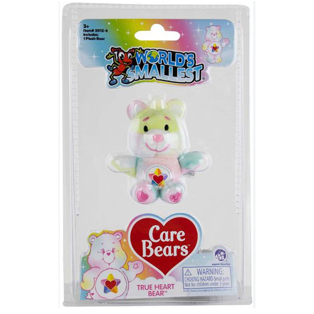Super Impulse World's Smallest Care Bears True Heart Bear 2.75 Inch Plush Figure - Radar Toys