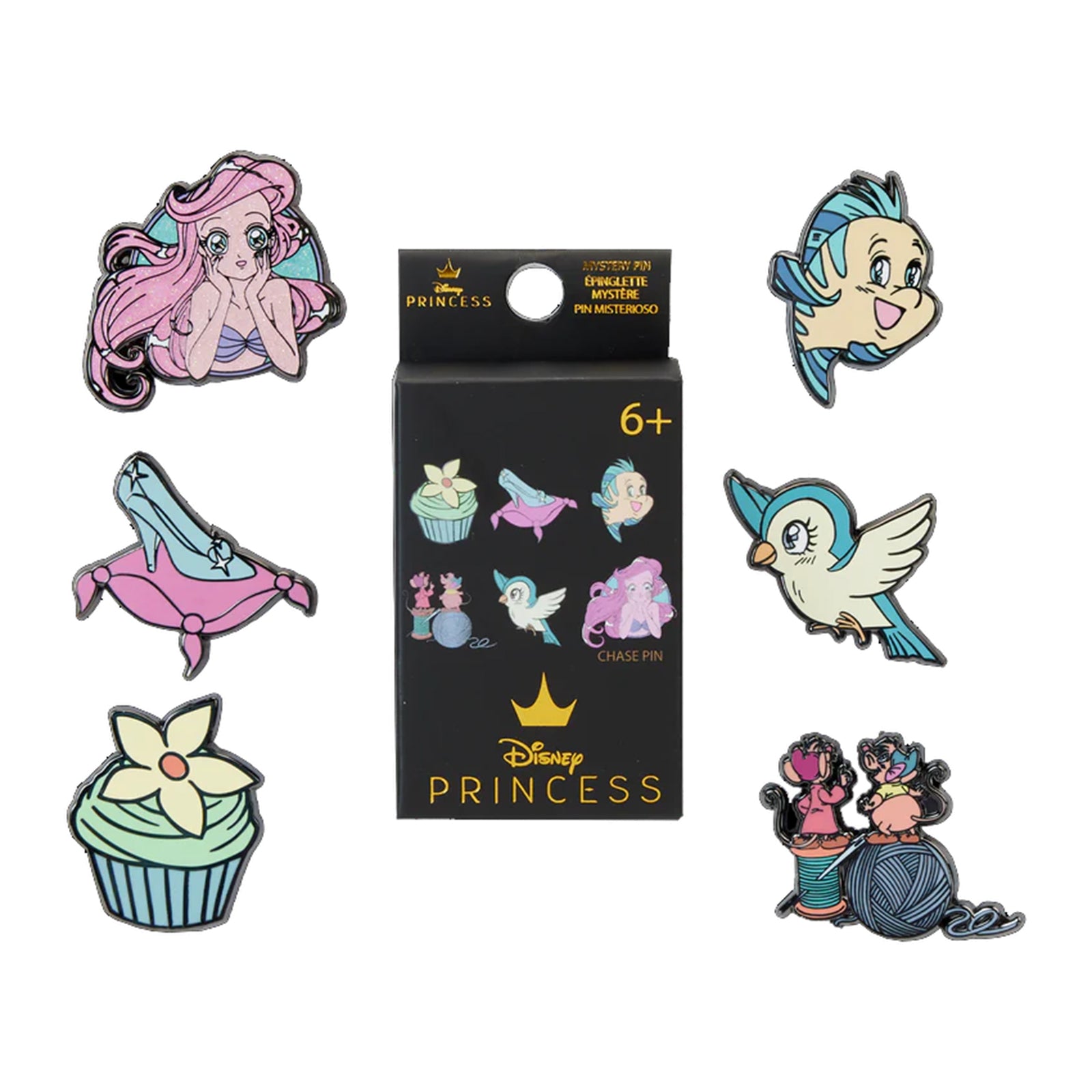 Loungefly Disney Princess Manga Style Mystery Blind Box Pin Loungefly Disney Princess Manga Style Mystery Blind Box Pin