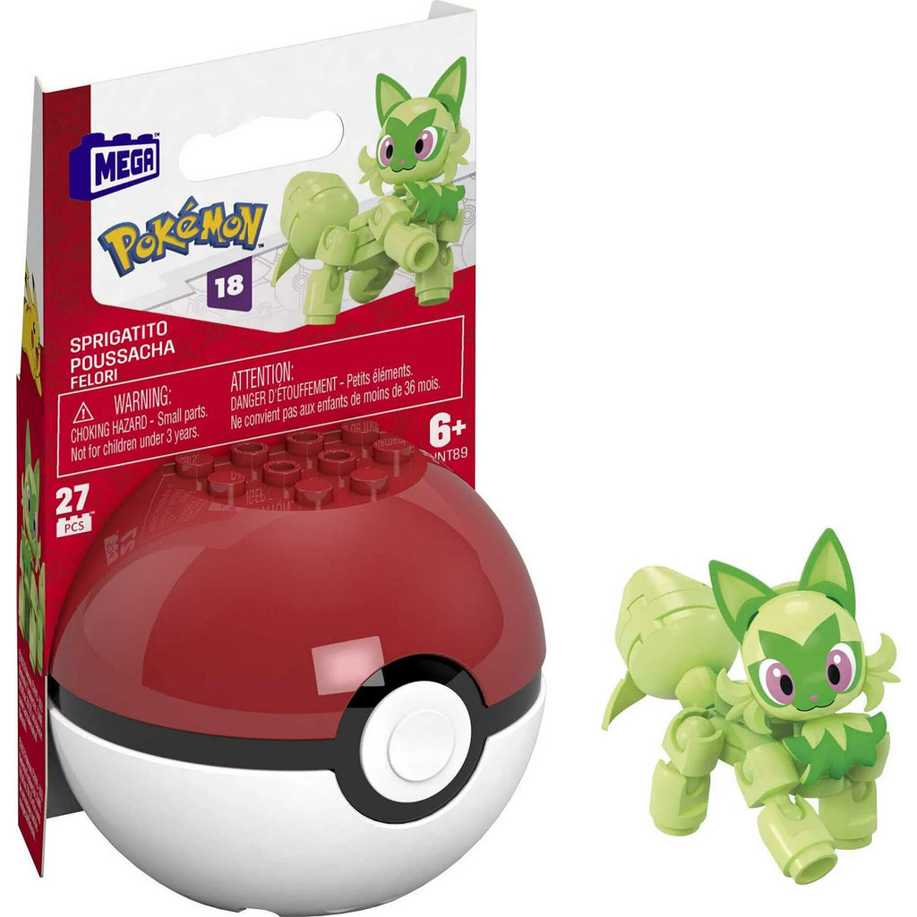 MEGA Pokemon Generations Sprigatito Poke Ball Building Set