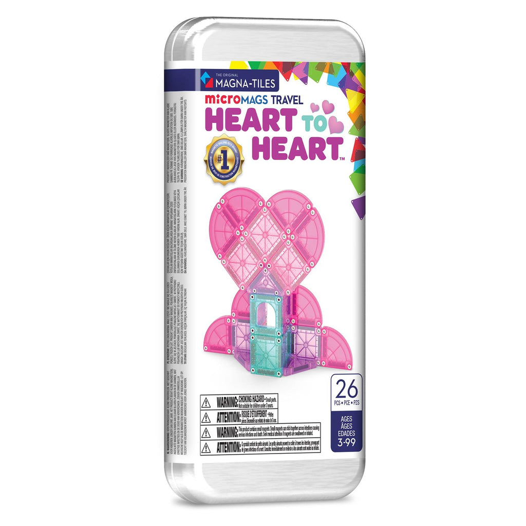 Magna-Tiles MicroMags Travel Heart To Heart 26 Piece Building Set