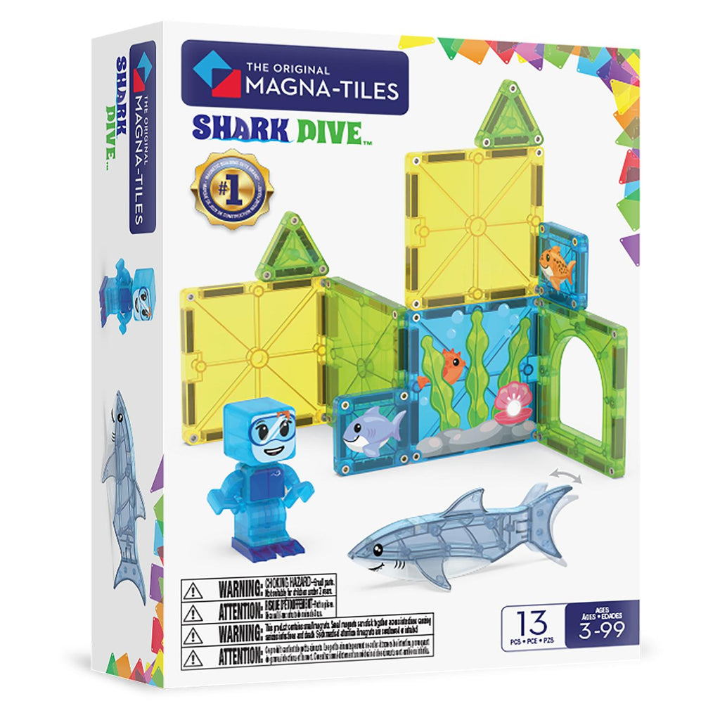 Magna-Tiles Shark Dive 13 Piece Building Set