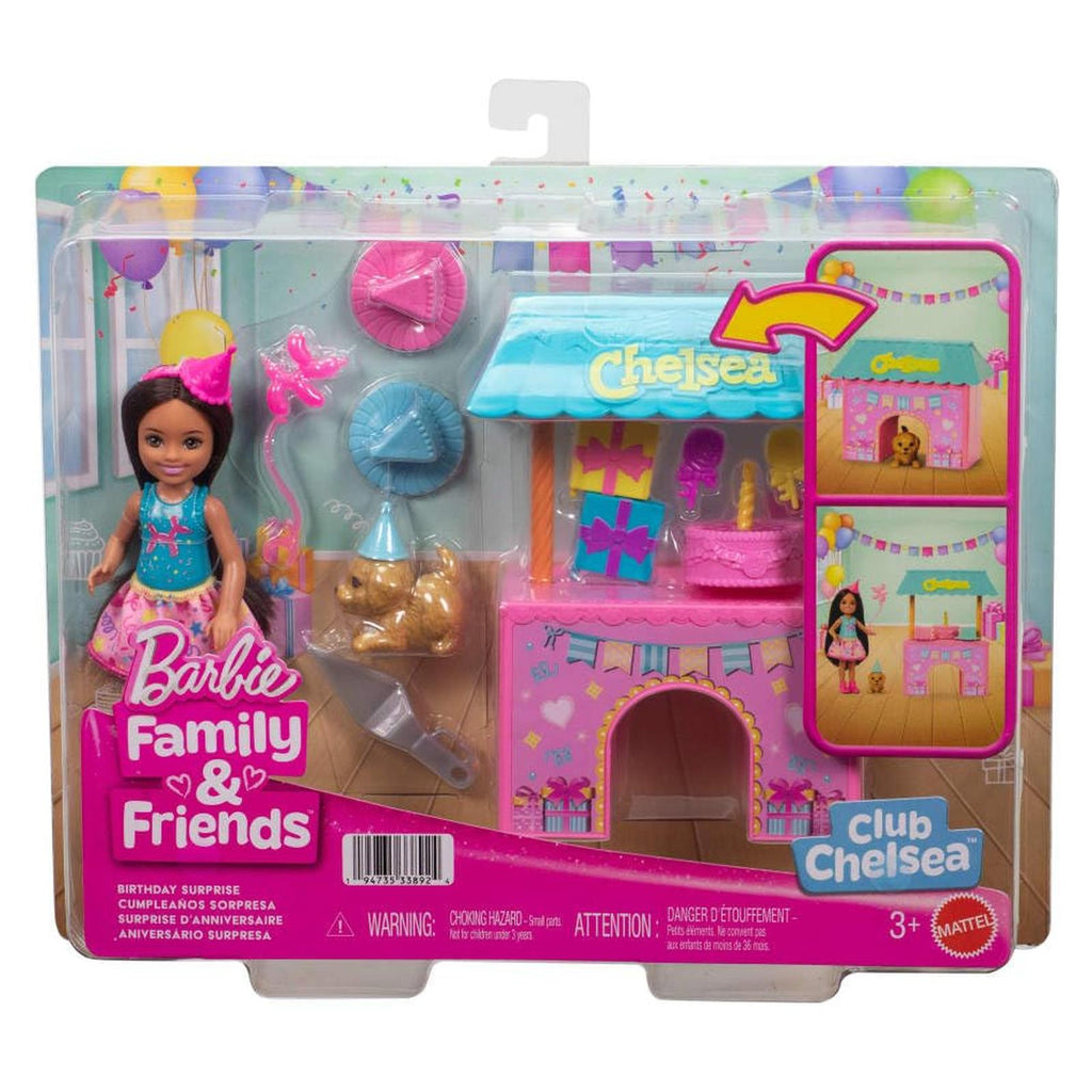 Mattel Barbie Family And Friends Club Chelsea Birthday Surprise Set