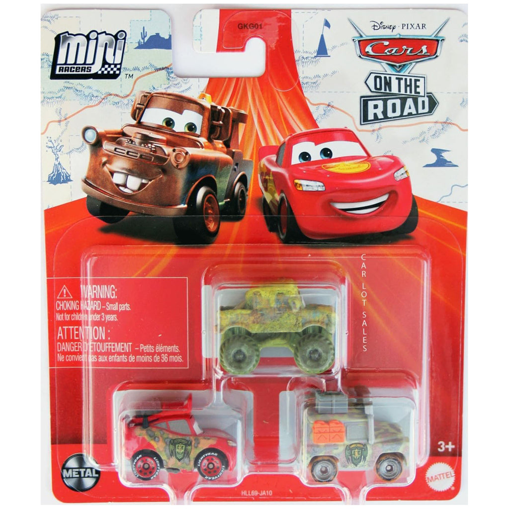 Mattel Disney Pixar Cars On The Road Ivy Margaret And Cryptid Buster Lightning McQueen Mini Racers