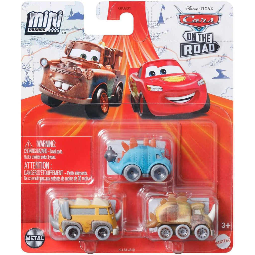 Mattel Disney Pixar Cars Quadratorquosaur Westfalanapus And Clankylosaurus Mini Racers