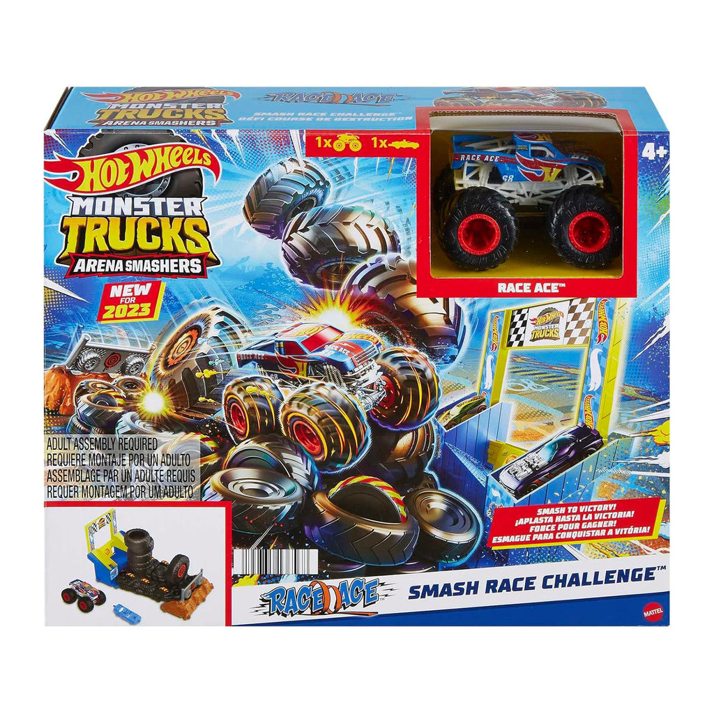 Mattel Hot Wheels Monster Trucks Arena Smashers Smash Race Challenge Set