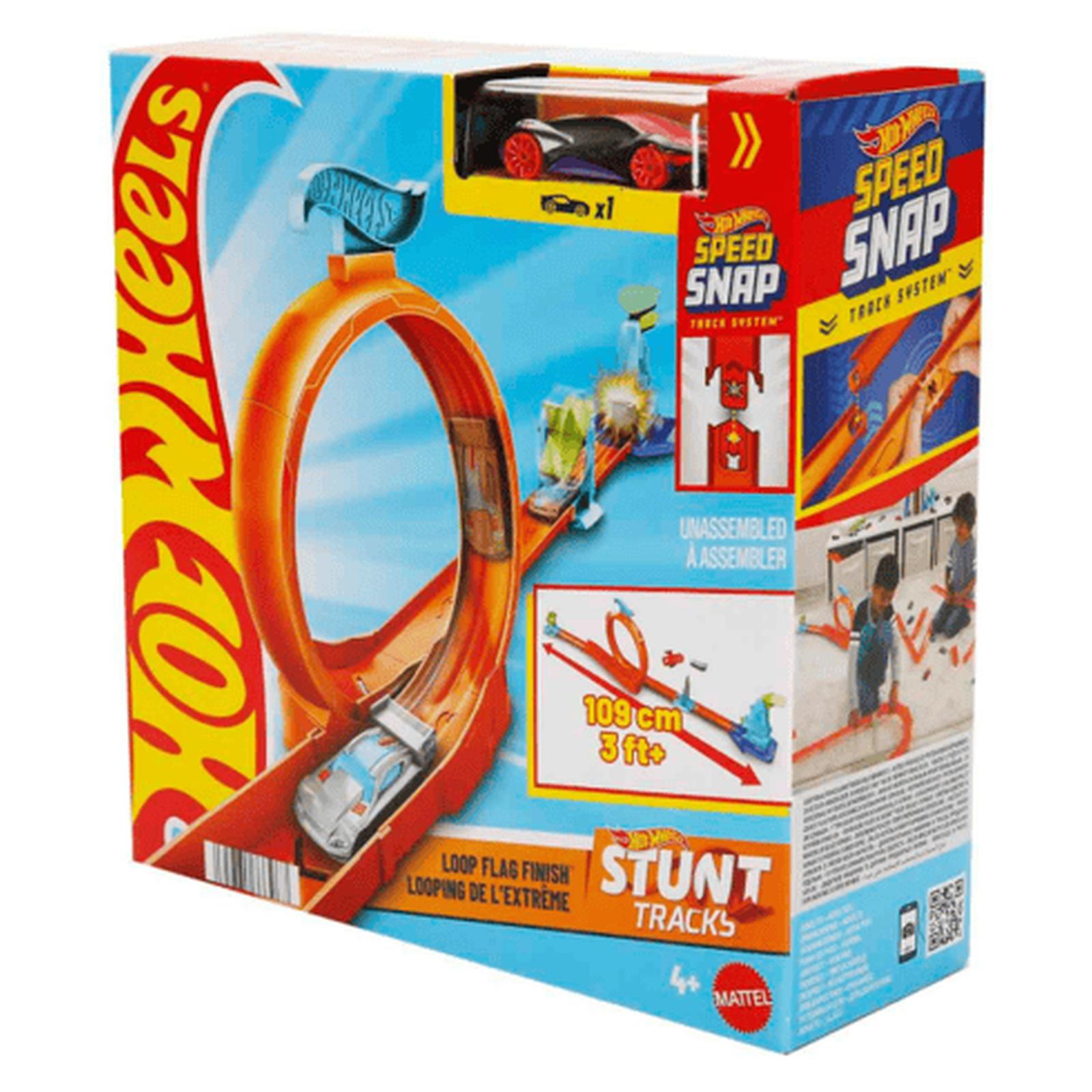Piste Looping et Saut Hot Wheels JFH36 avec coffret multi crash et 1 voiture 1/64 Piste Looping et Saut Hot Wheels JFH36 avec coffret multi crash et 1 voiture 1/64