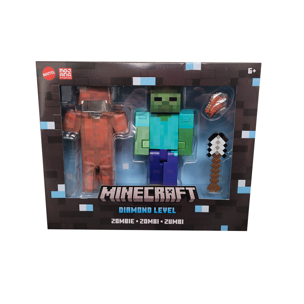 Mattel Minecraft Diamond Level Zombie Action Figure - Radar Toys