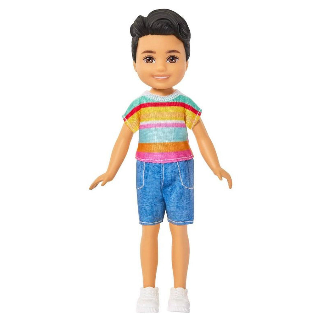 Mattel Barbie Club Chelsea Brunette Short Hair Striped Shirt Doll