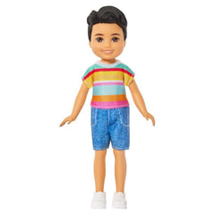 Mattel Barbie Club Chelsea Brunette Short Hair Striped Shirt Doll