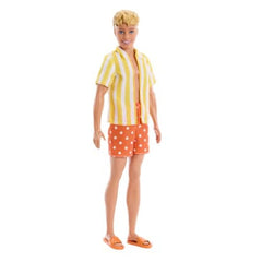 Mattel Barbie Style Blonde Striped Shirt And Polka Dot Shorts Ken Doll - Radar Toys