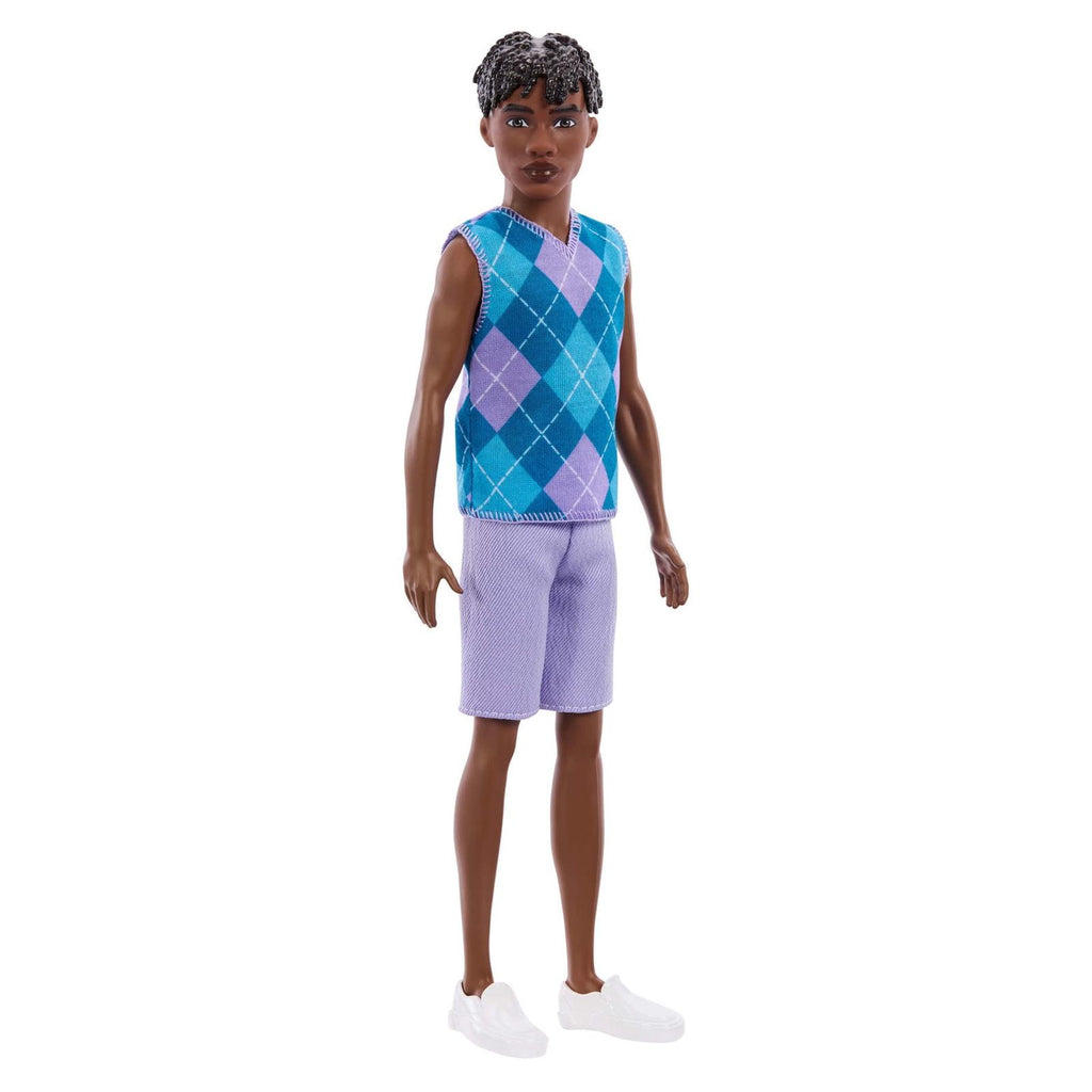 Mattel Barbie Style Brunette Turquoise And Lavender Outfit Ken Doll