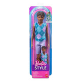 Mattel Barbie Style Brunette Turquoise And Lavender Outfit Ken Doll