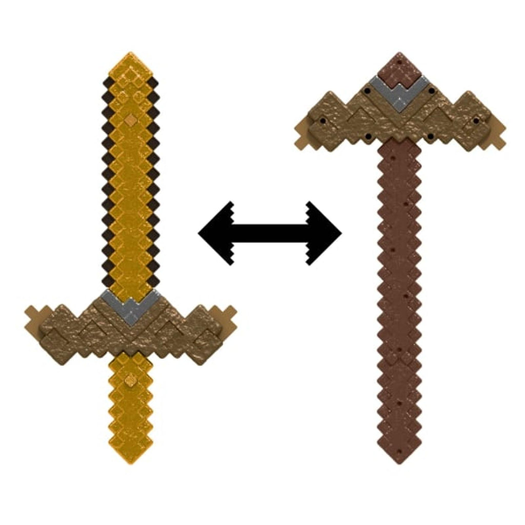 Mattel Minecraft Click And Switch Sword And Pickaxe Roleplay Set