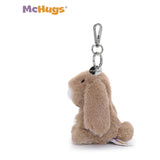 McHugs Brown Long Eared Rabbit Bag Charm 4 Inch Plush Bag Charm - Radar Toys