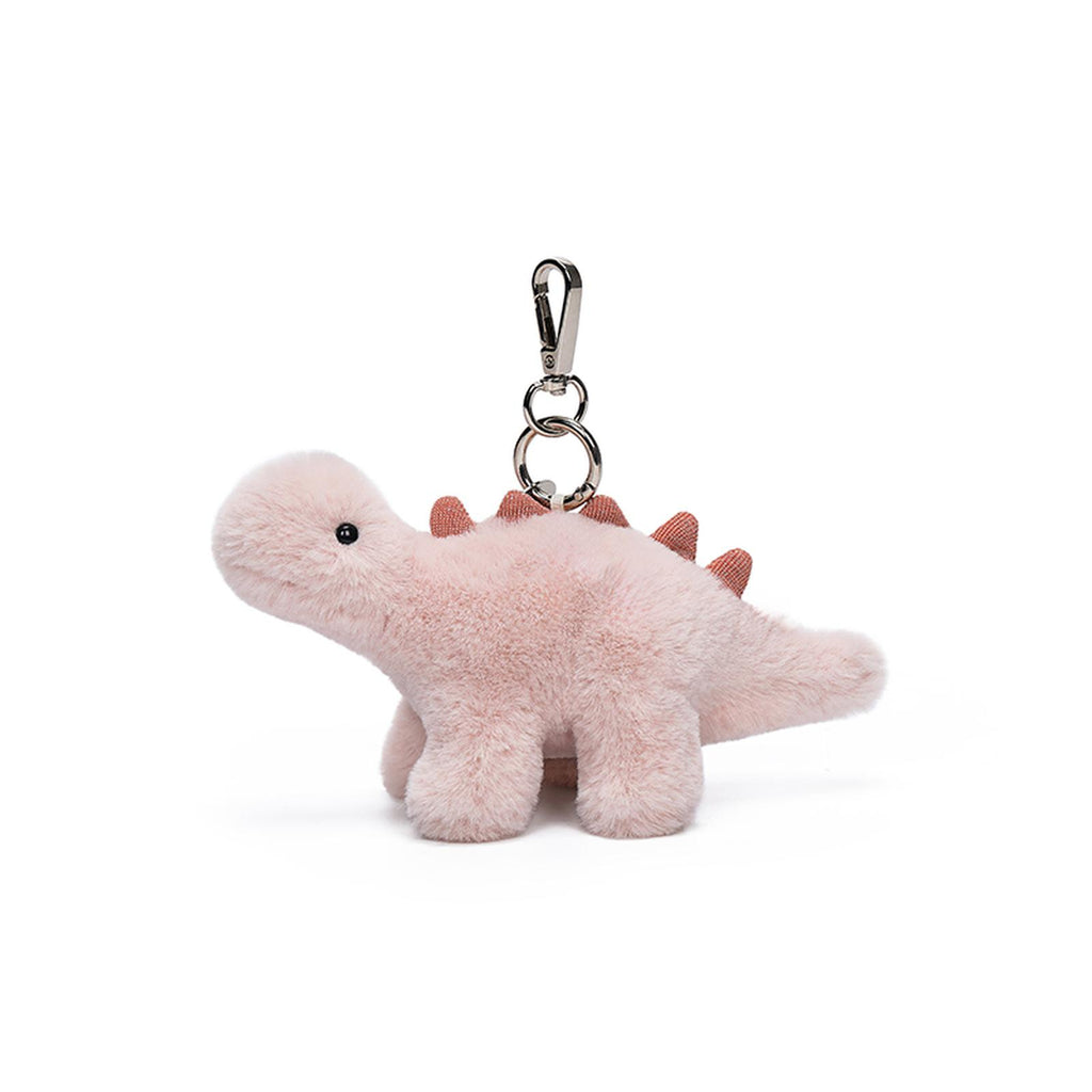 McHugs Fluffy Pink Stegosaurus 5 Inch Plush Bag Charm