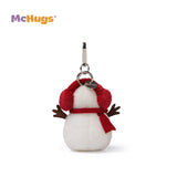 McHugs Scarlet Scarf Snowman 4 Inch Plush Bag Charm
