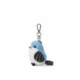 McHugs Silver-Throated Bushtit Bird 4 Inch Plush Bag Charm