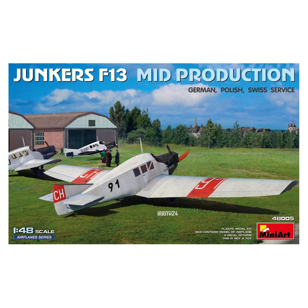 MiniArt Junkers F-13 Mid Production 48th Scale Plastic Airplane Model Kit